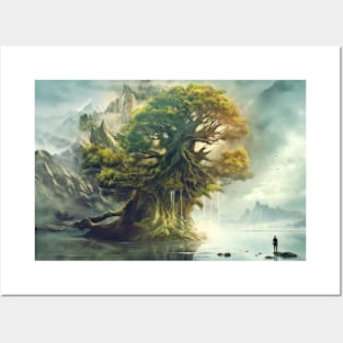 Ancient Tree Of Life Peaceful Nature Fantasy World Harmony Imagination Posters and Art